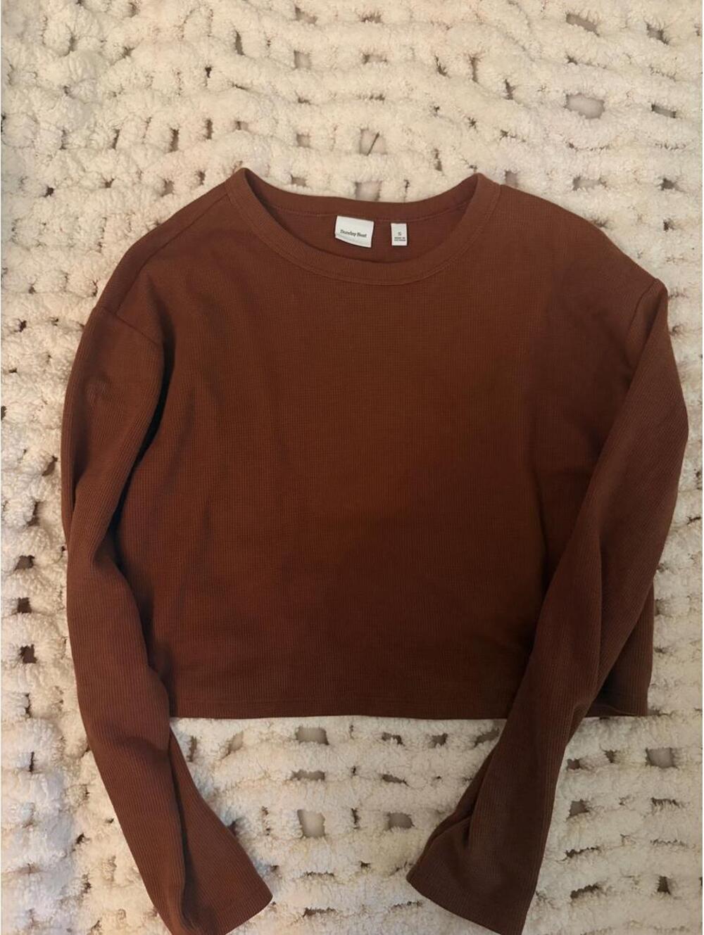 Sunday Best Women's Brown Crop-top